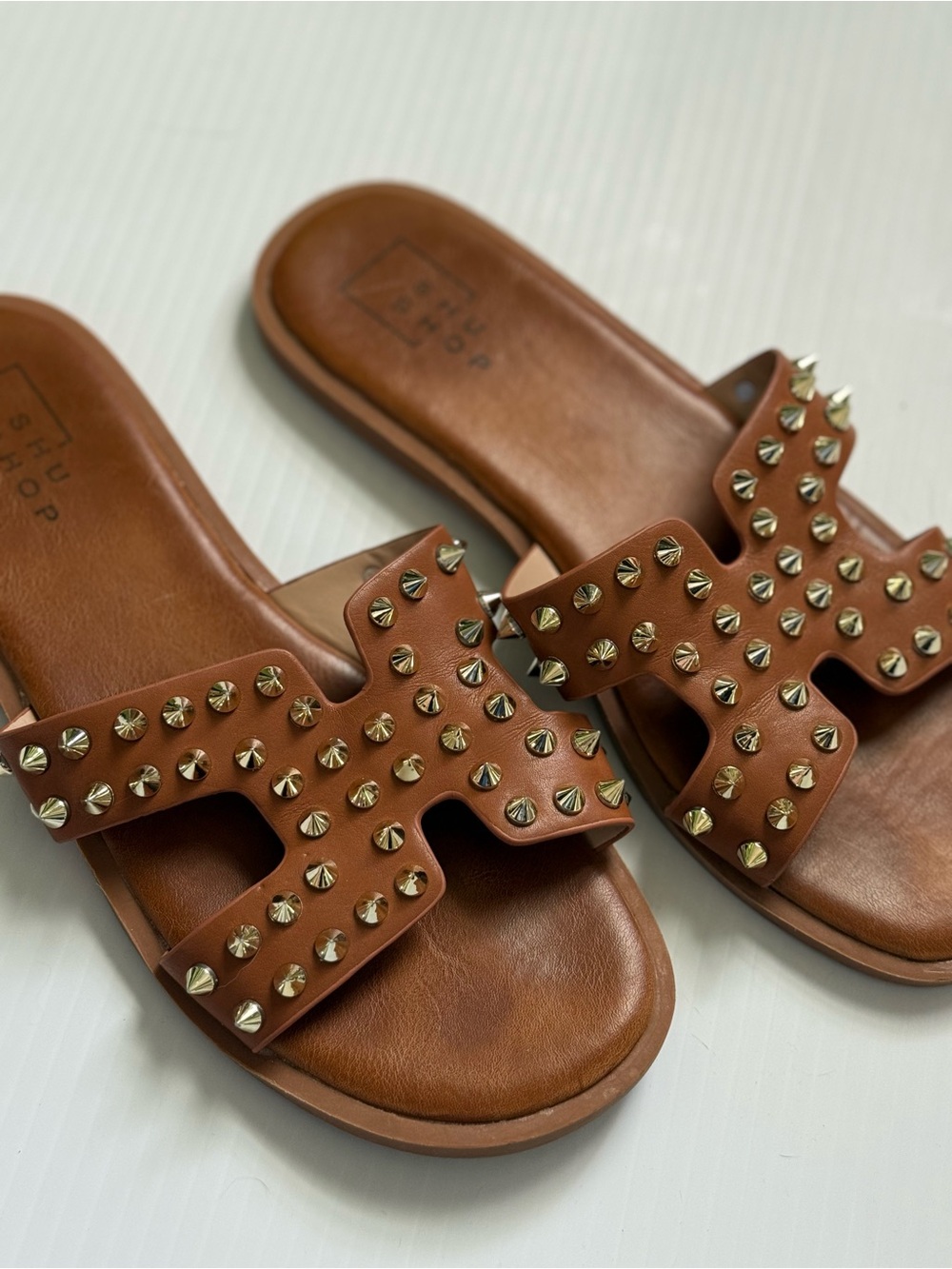 Gold Studs Sandals